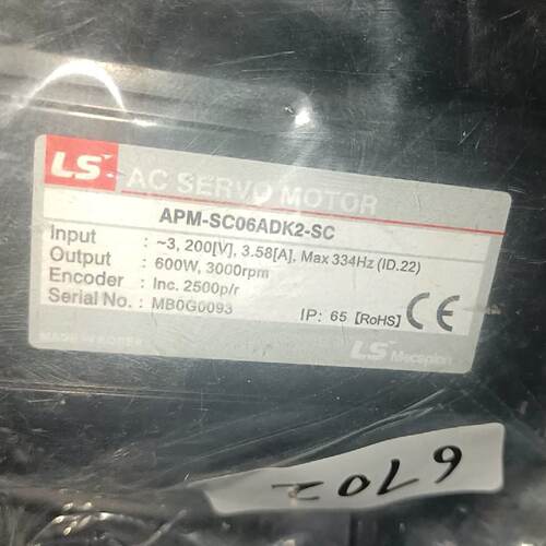 议价LS伺服电机APM-SC06ADK2-SC 600W 3