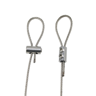 吊码锁扣卡扣紧固钢丝绳锁线器双孔锁夹收紧可伸缩固定可调节自锁