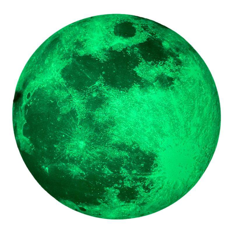 夜光星星月球独角兽星空墙壁顶天花板儿童房卧室装饰自粘荧光贴纸