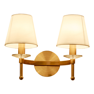 欧式房间壁灯双头卧室床头客厅电视背景墙灯简欧酒店别墅装饰灯具