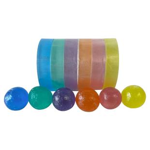 解压粘粘球胶带透明徒手拉丝高透黏黏球水球胶带球球胶冰透水晶色