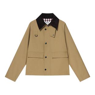 COVERINS巴恩风短外套女灯芯绒翻领工装夹克26春新款CC36110210