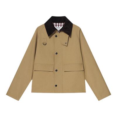 COVERINS巴恩风短外套女灯芯绒翻领工装夹克26春新款CC36110210