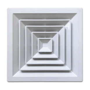 空调出风口散流器中央空调排气口方变圆风管机面板方形换气通风口