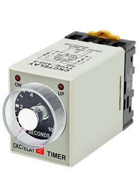 AH3-3时间继电器通电延时定时器AC220/DC24V AH3-3 送底座