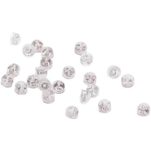 硅胶耳堵后塞防掉18k金耳钉塞子超紧镀金防过敏神器超细防滑圆形