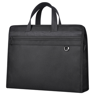 男士定制公文包手提包会议包带卡套文件包内有水杯位大容量公文袋