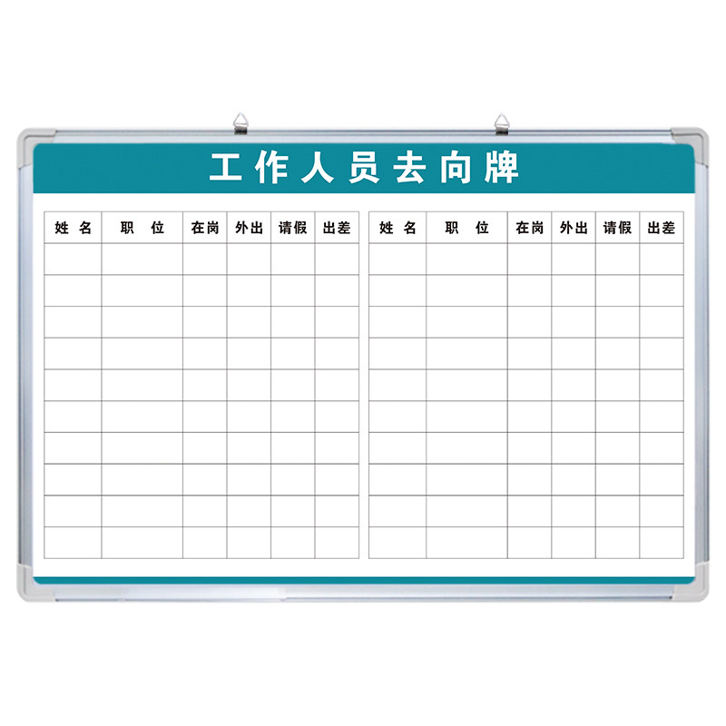 【工作人员去向牌】白板写字板定