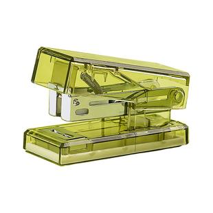 透明迷你订书机学生用小型小号订书器手握式高颜值定书机便携式纸张装订机订书钉儿童款省力小钉书机12号办公