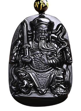 黑曜石真武大帝吊坠五行北方水神