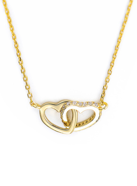 S925纯银简约款镶钻小众时尚项链