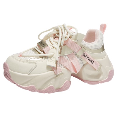 达芙妮2025新款透气网面老爹鞋