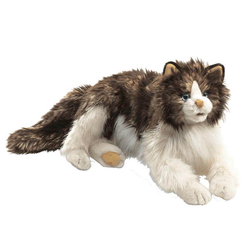 folkmanis仿真手偶毛绒玩具猫咪
