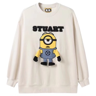 鸟家正品撤柜剪牌女装L191合作系列秋冬男女情侣款卡通圆领卫衣