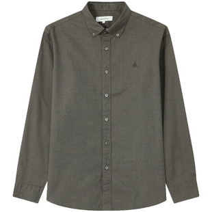 BEANPOLE滨波 男士通勤风商务职业优雅日常休闲简约磨毛长袖衬衫