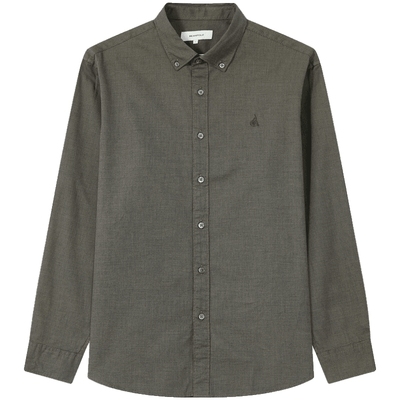 滨波优雅商务磨毛翻领长袖衬衫