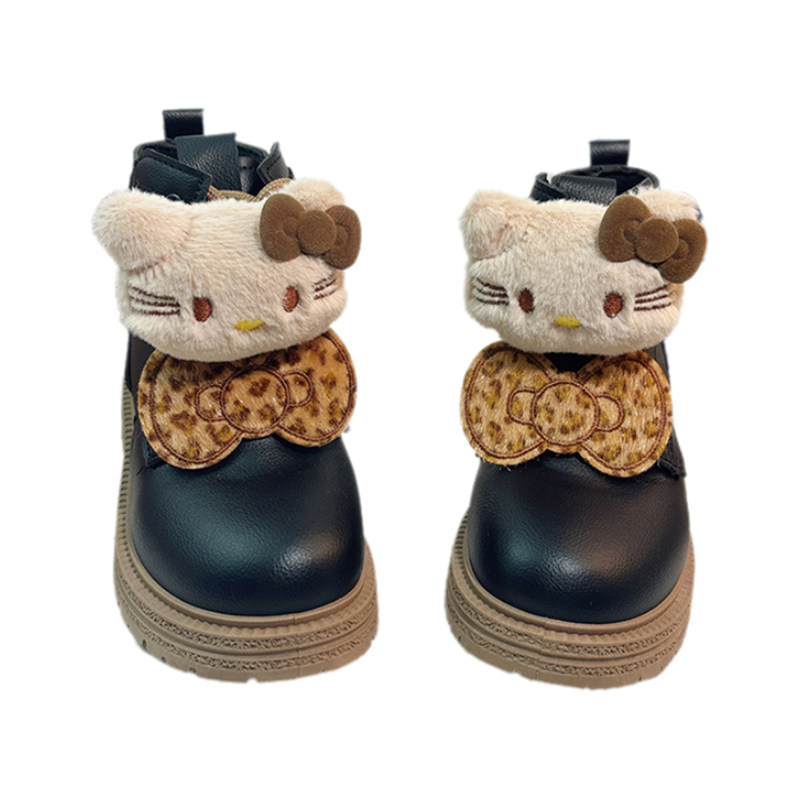 冬季女童皮面防水马丁靴洋气防滑