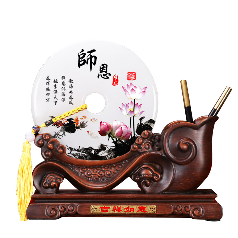 定制合影毕业季送老师礼品高档实用笔筒同学会谢师纪念品桌面摆件