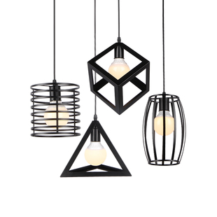 北欧复古铁艺餐厅吊灯三头工业风创意个性艺术小吊灯过道现代灯具