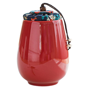 不单典雅青瓷彩色茶叶罐陶瓷便携储茶罐旅行密封小号茶道茶盒茶仓