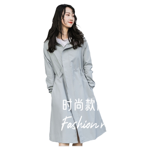 雨衣女款成人外穿分体式风衣式中长款小个子户外登山单人全身雨披