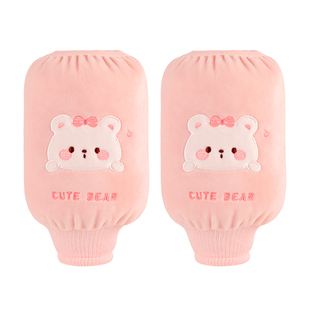 宝宝婴幼儿毛绒袖套2025新款儿童羽绒服防污耐脏女童写字画画套袖