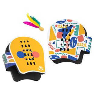 顽学儿童趣味手拍毽球亲子互动掌上羽毛球训练器材运动玩具初学者