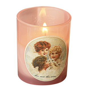 《粉色傍晚》无花果香薰蜡烛植物蜡白桃乌龙氛围感薄荷柑橘果香