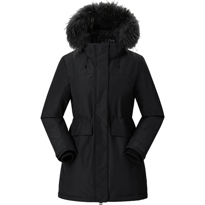 乐飞叶户外派克鹅绒羽绒服女