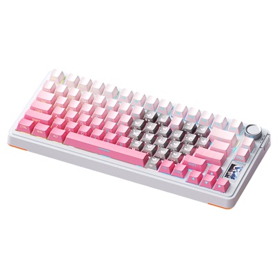 狼蛛S75pro客制化三模机械键盘无线蓝牙屏幕办公游戏电竞80键配列