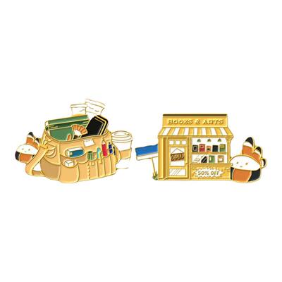 海洛迪金属原创卡通戴胜鸟徽章