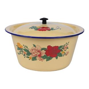 老式搪瓷猪油罐耐高温搪瓷储油罐家用大容量荤油罐油缸厨房油盆桶