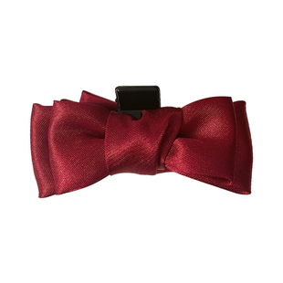 红色蝴蝶结公主头发夹后脑勺半扎发抓夹新年女秋冬发量少盘发夹子