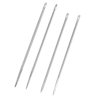 貂皮皮草专用针三棱针三角针 皮革尖头针 德国S+U手缝针非圆头针