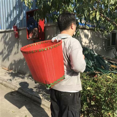 大号竹编纯手工成人彩色家用买菜舞蹈背篼四川竹篮竹篓竹筐收纳i.