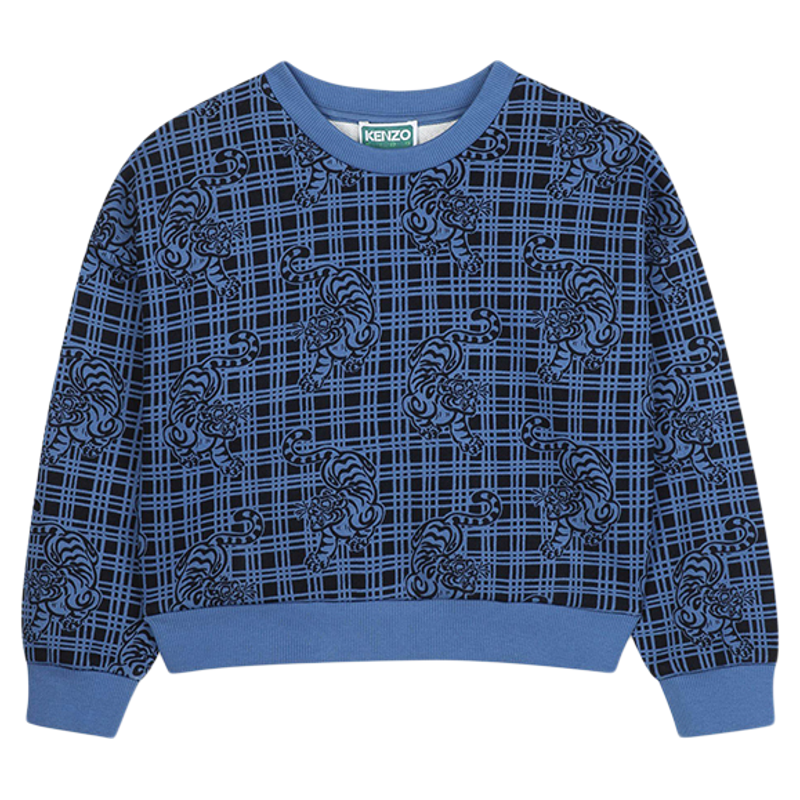 【2025秋冬新品】KENZO KIDS童装儿童休闲老虎图案圆领卫衣K61360
