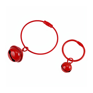 饰品挂件铃铛手工diy糖果色钥匙扣彩色烤漆钢丝绳圈书圈拼豆配件