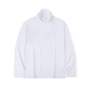 白彧 弹性高领T恤 男士长袖t恤 秋冬纯棉高领 修身打底基础色潮