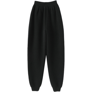 寒冷冬季足够！强推！重磅加厚羊绒裤子女外穿休闲针织裤子哈伦裤