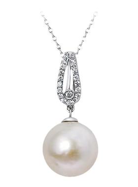 Manreya玛芮雅项链日光倾城爱迪生珍珠项链925银镀白金