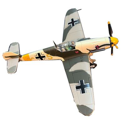 比例合金飞机模型二战德国bf109