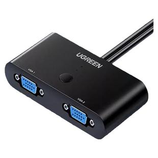 绿联 vga切换器二进一出两台电脑共用一个显示器一拖二口双主机台式笔记本视频电视监控投影仪高清屏幕转换器