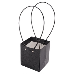 三八女神节插花小提篮手提花盒花篮手提袋鲜花袋纸袋马卡龙花艺