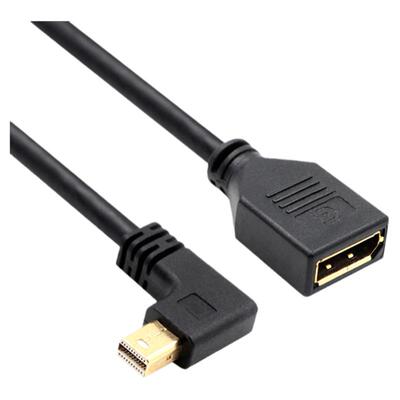 镀金弯头miniDP转DP母高清转接线