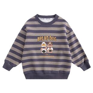 小象汉姆童装男童卫衣条纹儿童春春长袖打底衫2026春装新款上衣潮