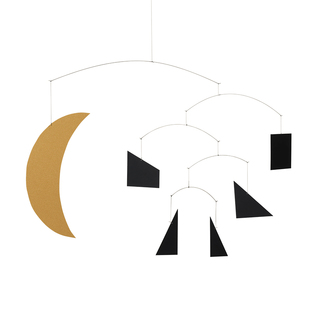 丹麦Ferm Living Phase Mobile伍重移动平衡空中动态月亮挂饰装饰