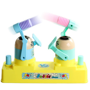 打头小人双人对打攻守对战机儿童桌面亲子互动游戏聚会创意玩具