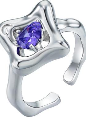 镂空开口戒指GlamEver浪漫女