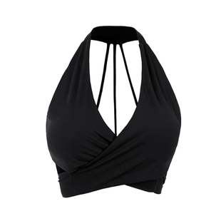 运动内衣女v领性感网红挂脖瑜伽文胸外穿健身服吊带上衣美背背心