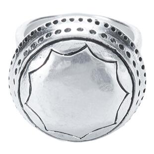 ENSAGE Tuareg 圆形纹样戒指 925纯银手工原创设计师小众气质T